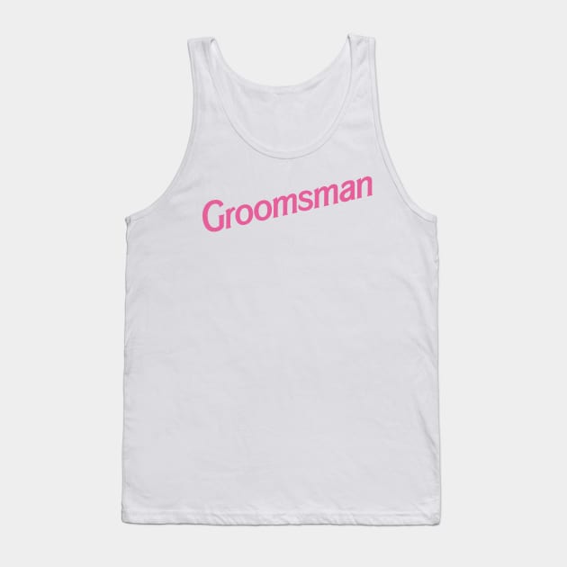 Groomsman Barbie logo Tank Top by byb